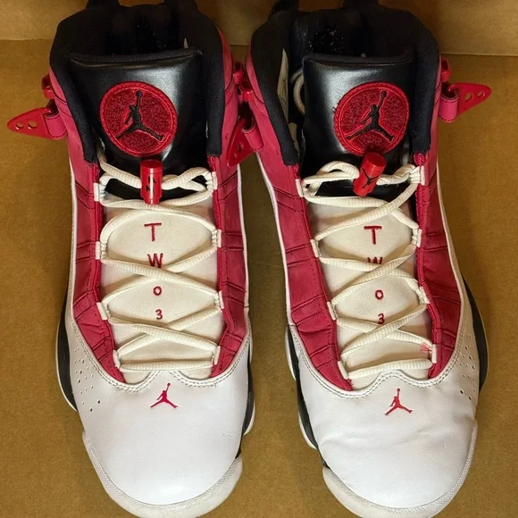 Jordan 6 Rings Carmine White Men's - 322992-106 - US Size 12 - Picture 2 of 8